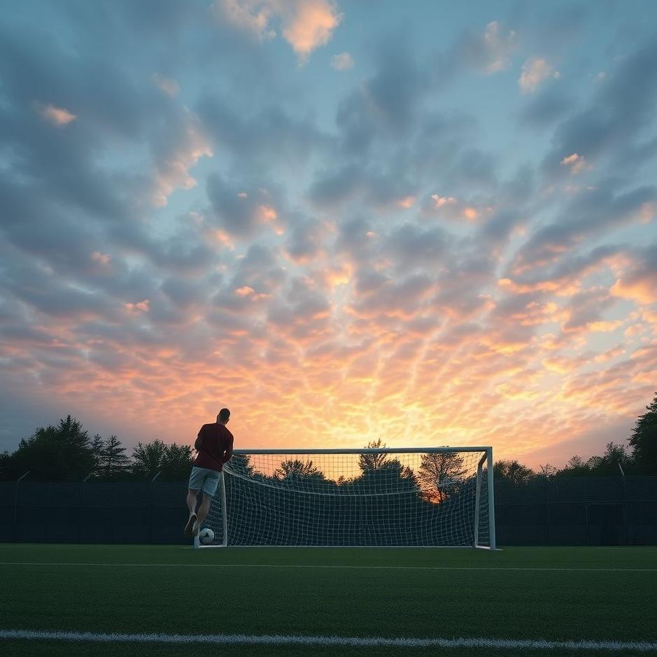Dream : Sitting on the edge of a goal in a dream