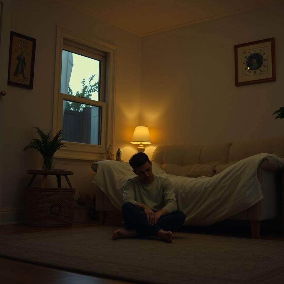 Dream : Sitting on the floor at home in a dream