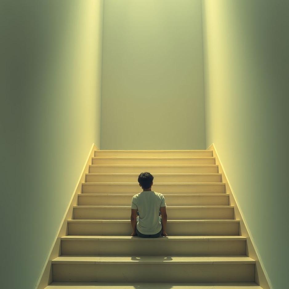Dream : Sitting on the stairs in a dream