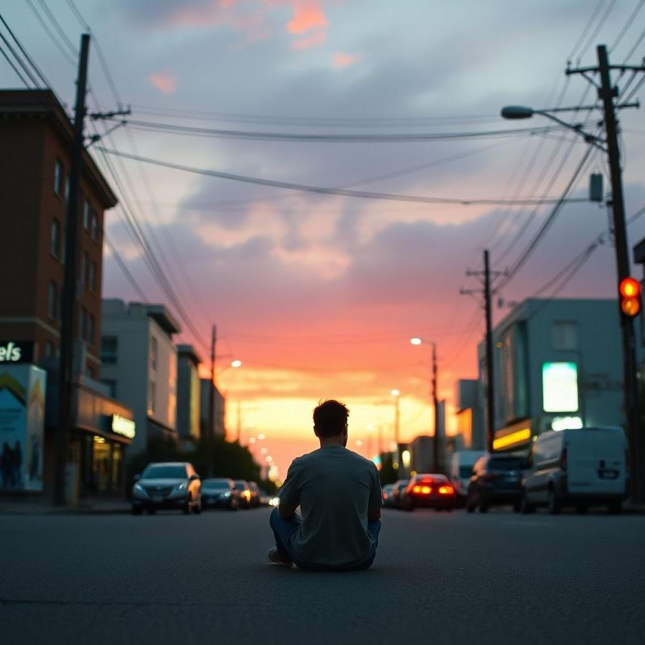 Dream : Sitting on the street in a dream