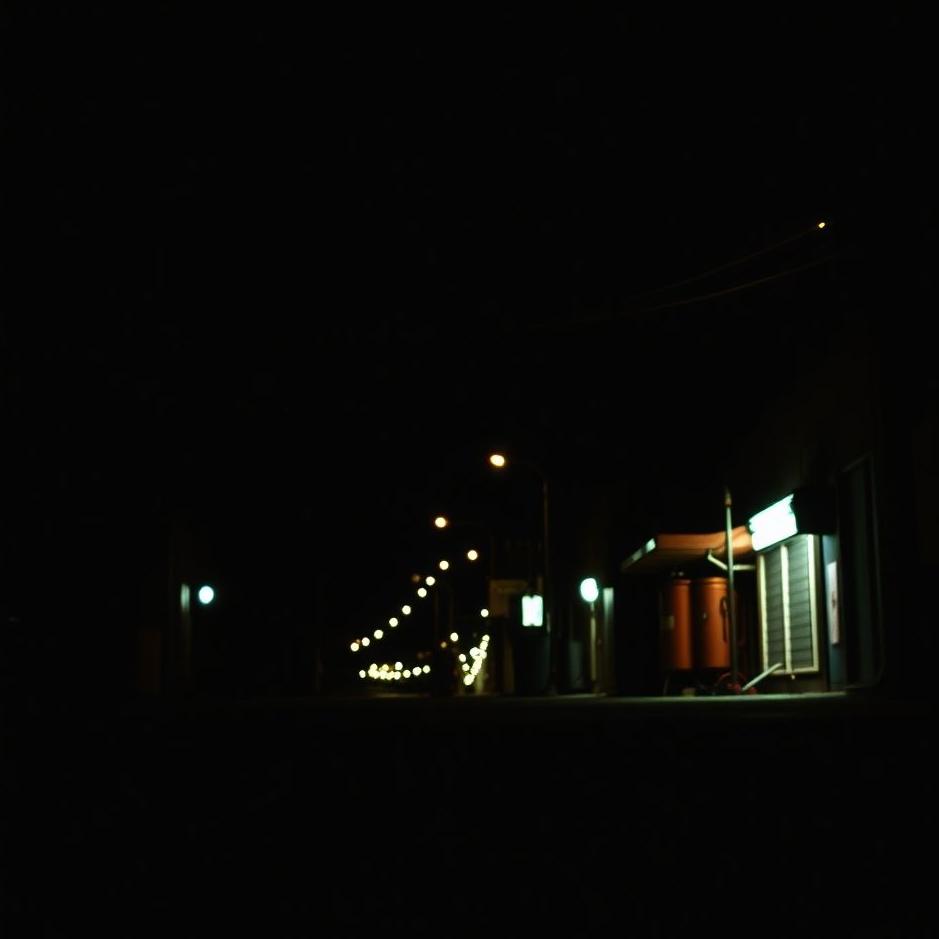 Dream : Sitting on the street in the dark in a dream