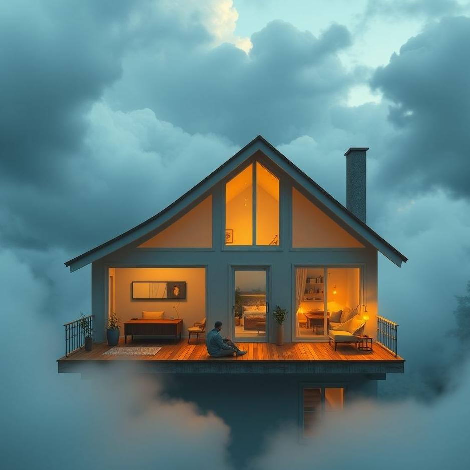 Dream : Sitting on the top floor of a house in a dream