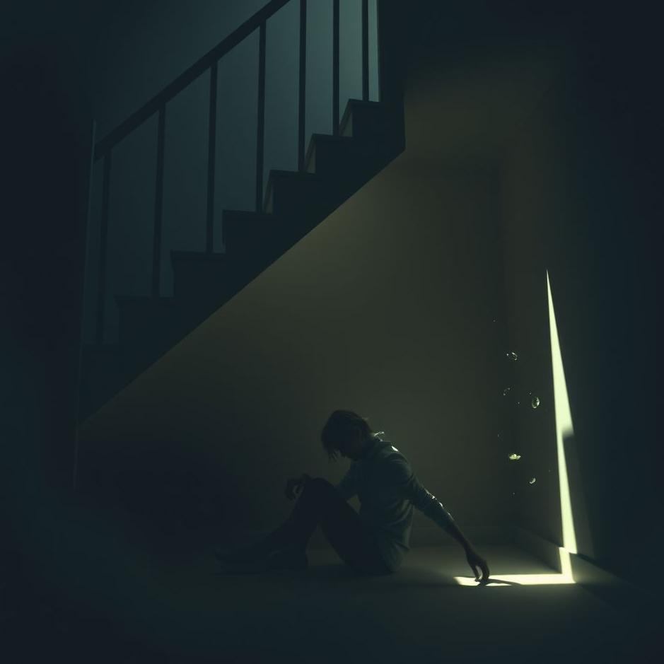 Dream : Sitting under the stairs in a dream