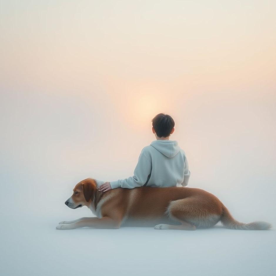 Dream : Sitting with a dog in a dream