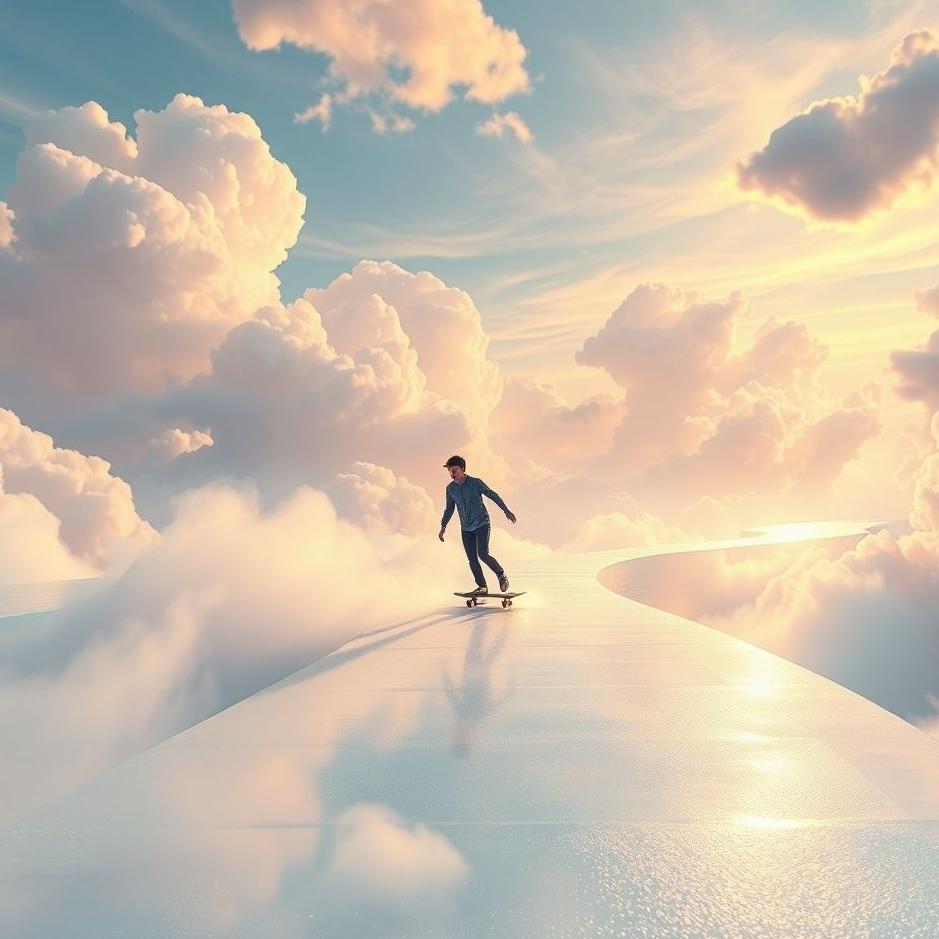 Dream : Skating on a skateboard in a dream