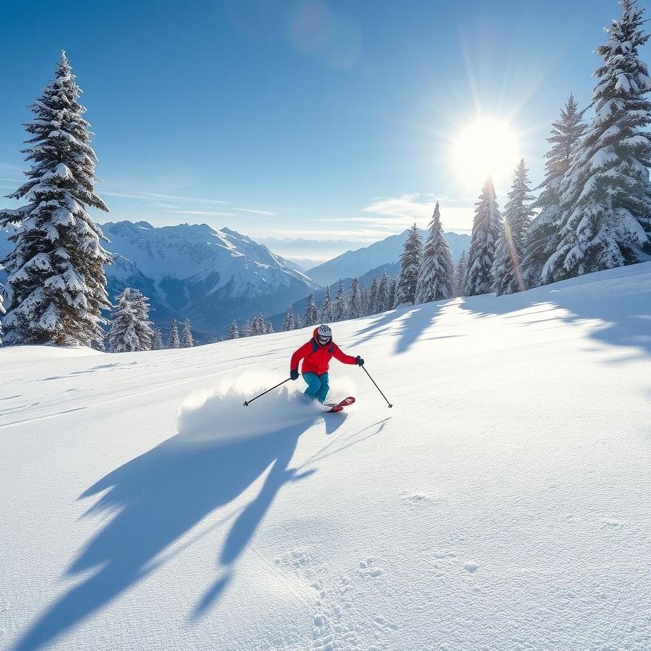 Dream : Skiing on a hill 