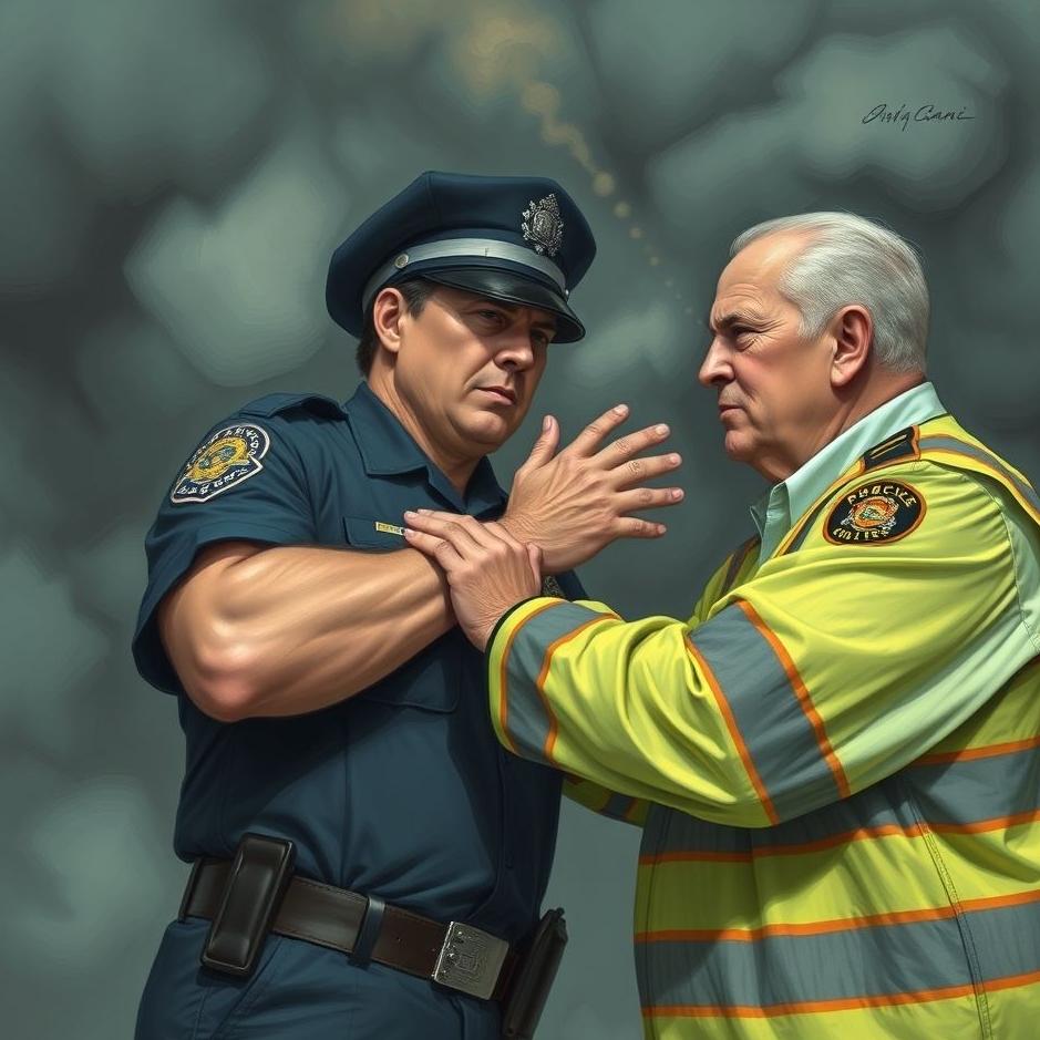 Dream : Slapping a police officer in a dream