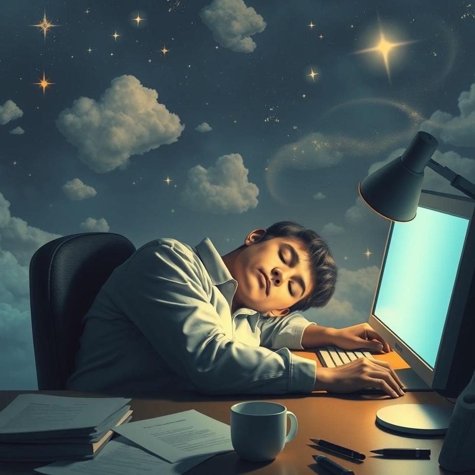 Dream : Sleeping at work in a dream