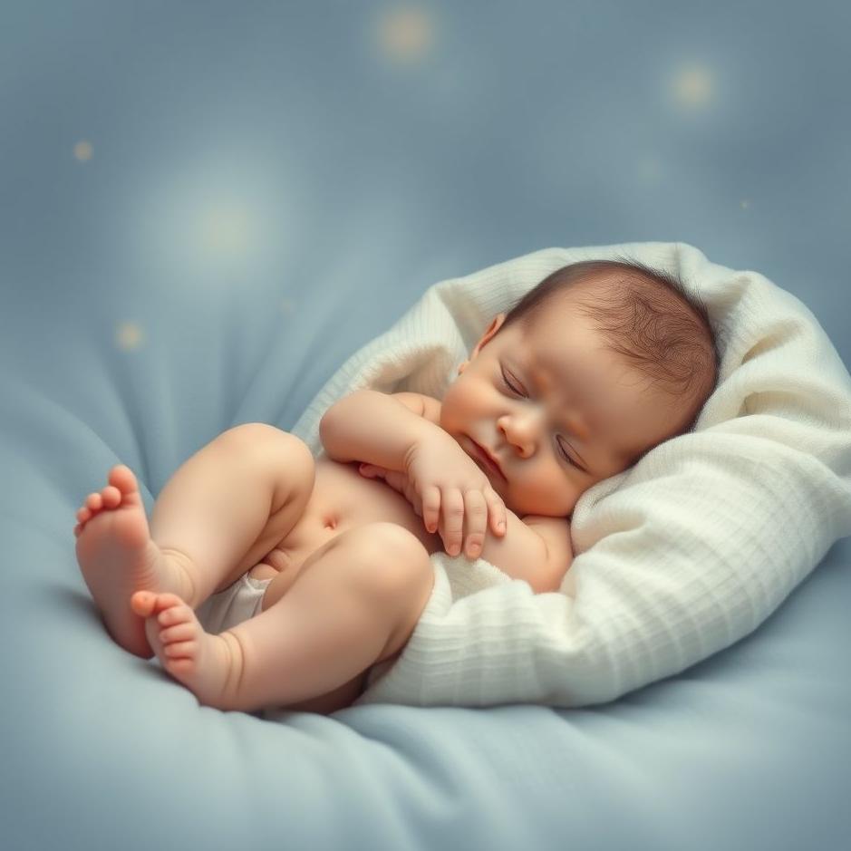 Dream : Sleeping baby on the feet in the dream