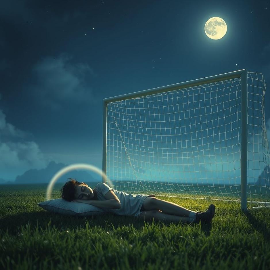 Dream : Sleeping by the goal in a dream