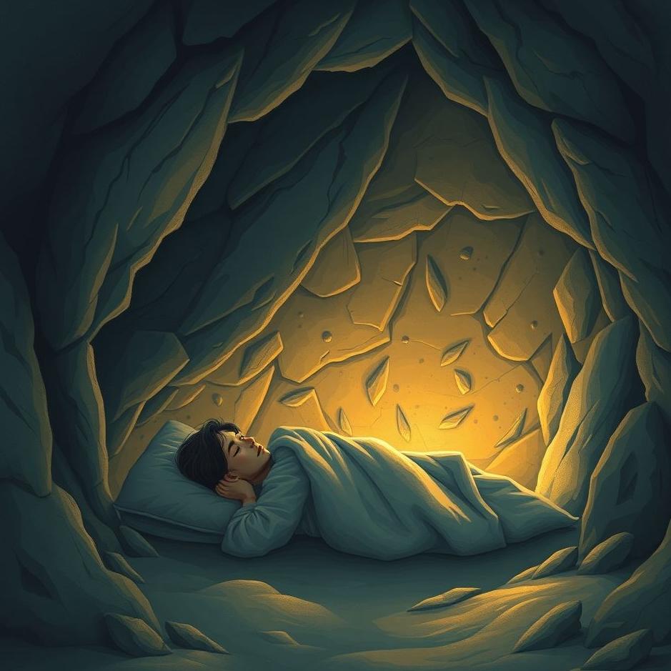 Dream : Sleeping in a cave in a dream