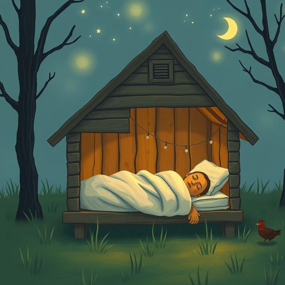 Dream : Sleeping in a coop in a dream