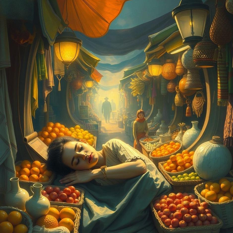 Dream : Sleeping in a market in a dream