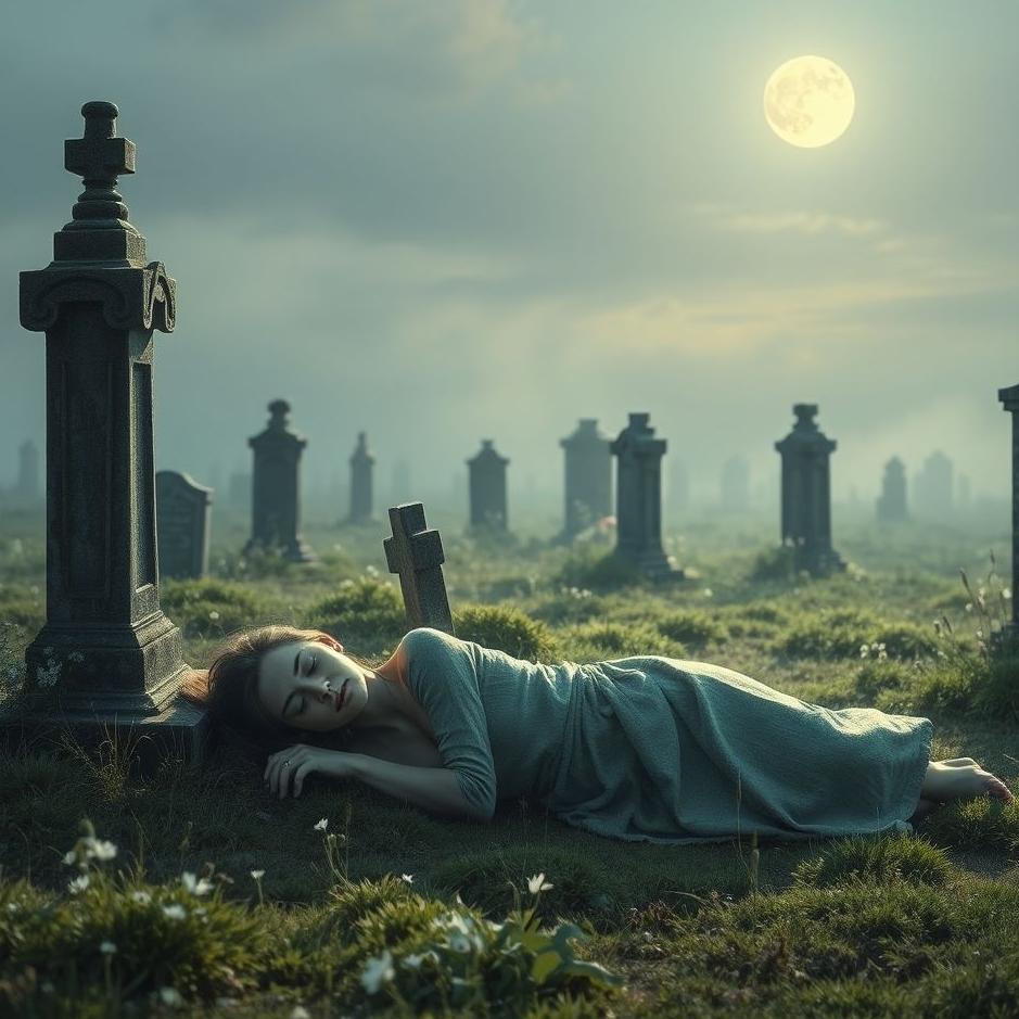 Dream : Sleeping next to a cemetery in a dream