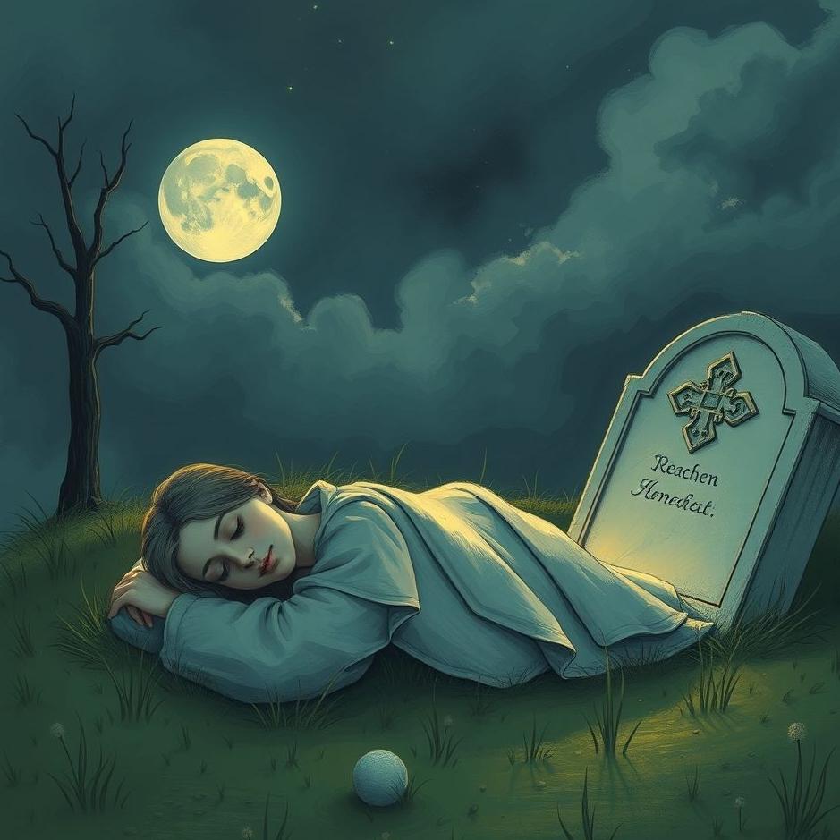 Dream : Sleeping next to a grave in a dream