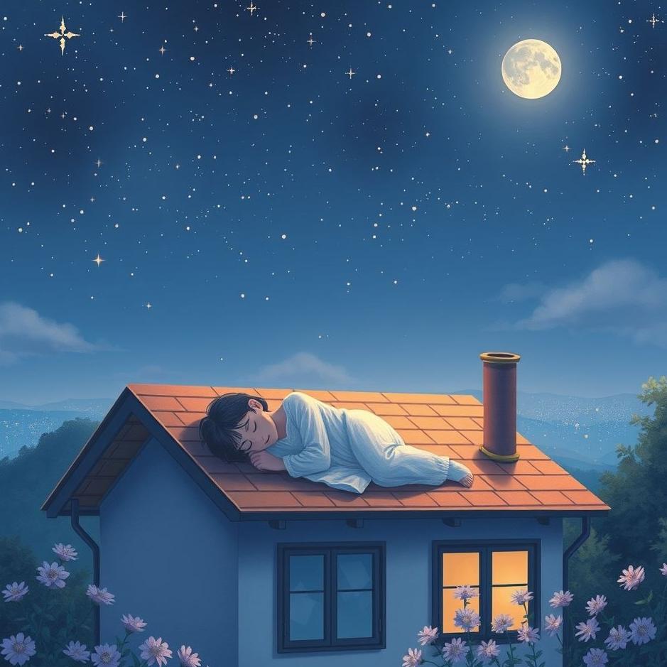 Dream : Sleeping on the roof of your house in a dream