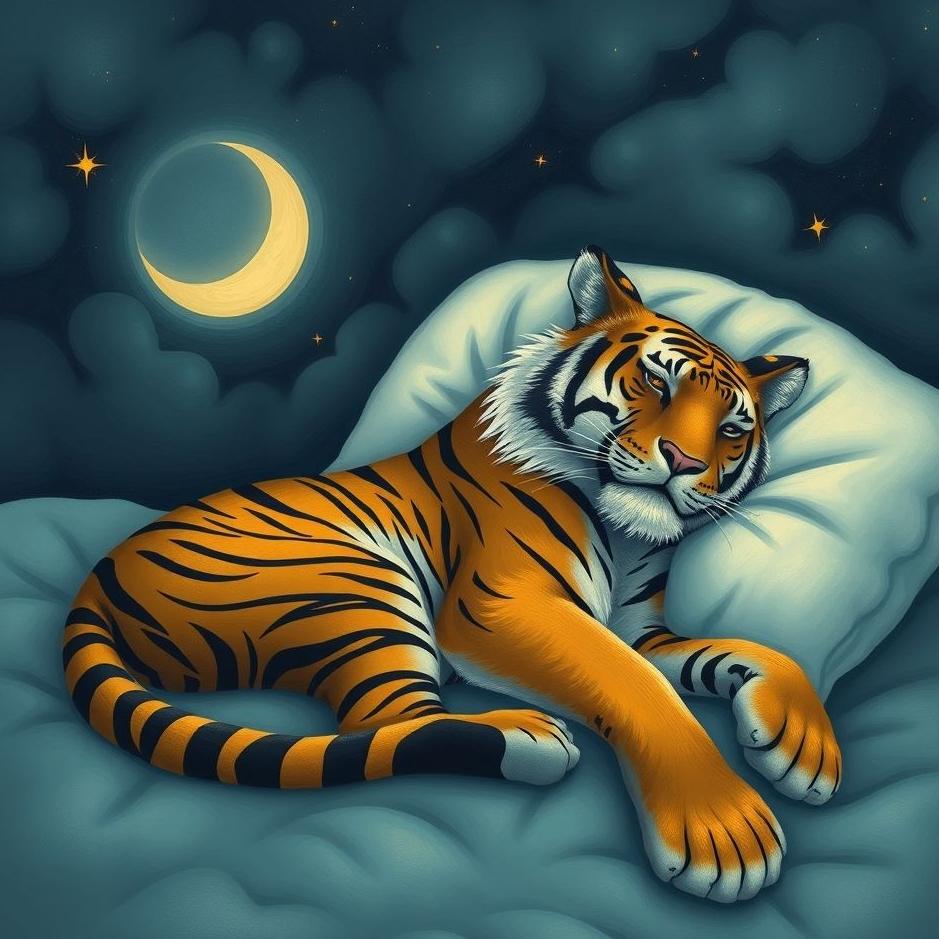 Dream : Sleeping with a tiger in a dream