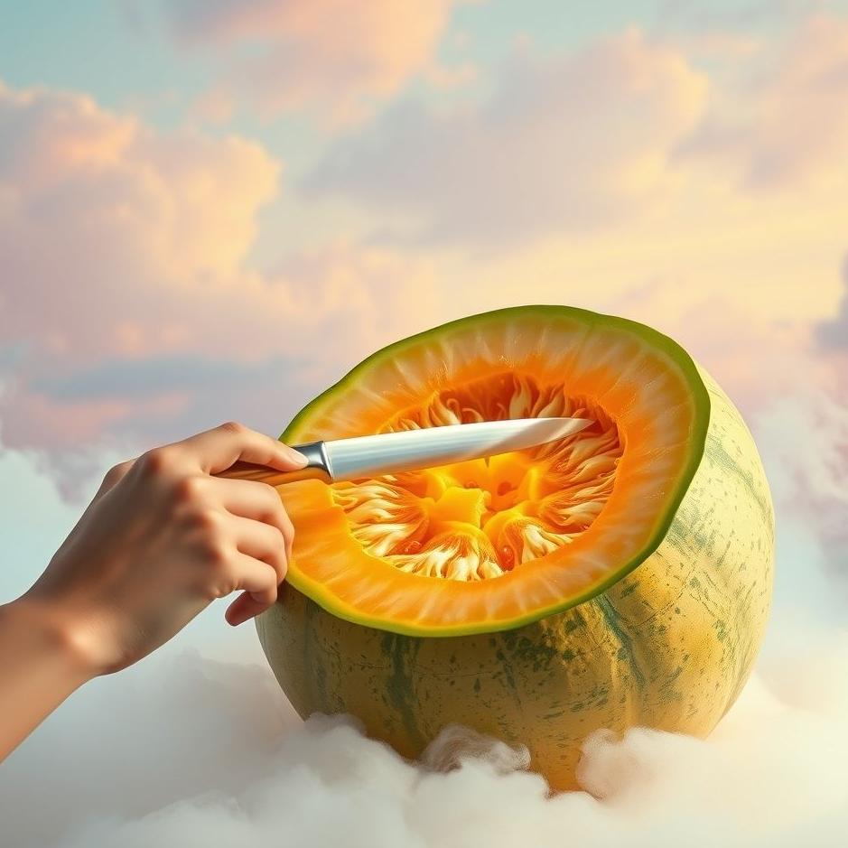 Dream : Slicing a melon in a dream