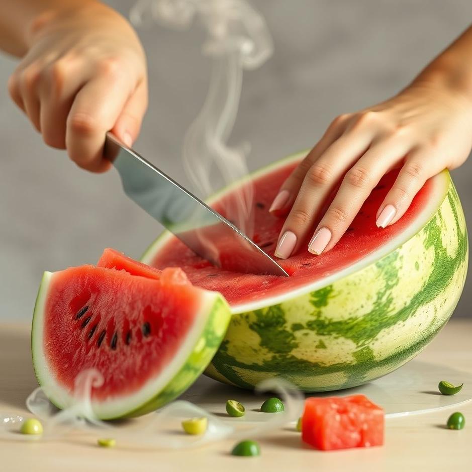 Dream : Slicing watermelon in a dream