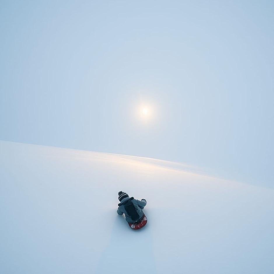 Dream : Sliding down a hill in the snow in a dream