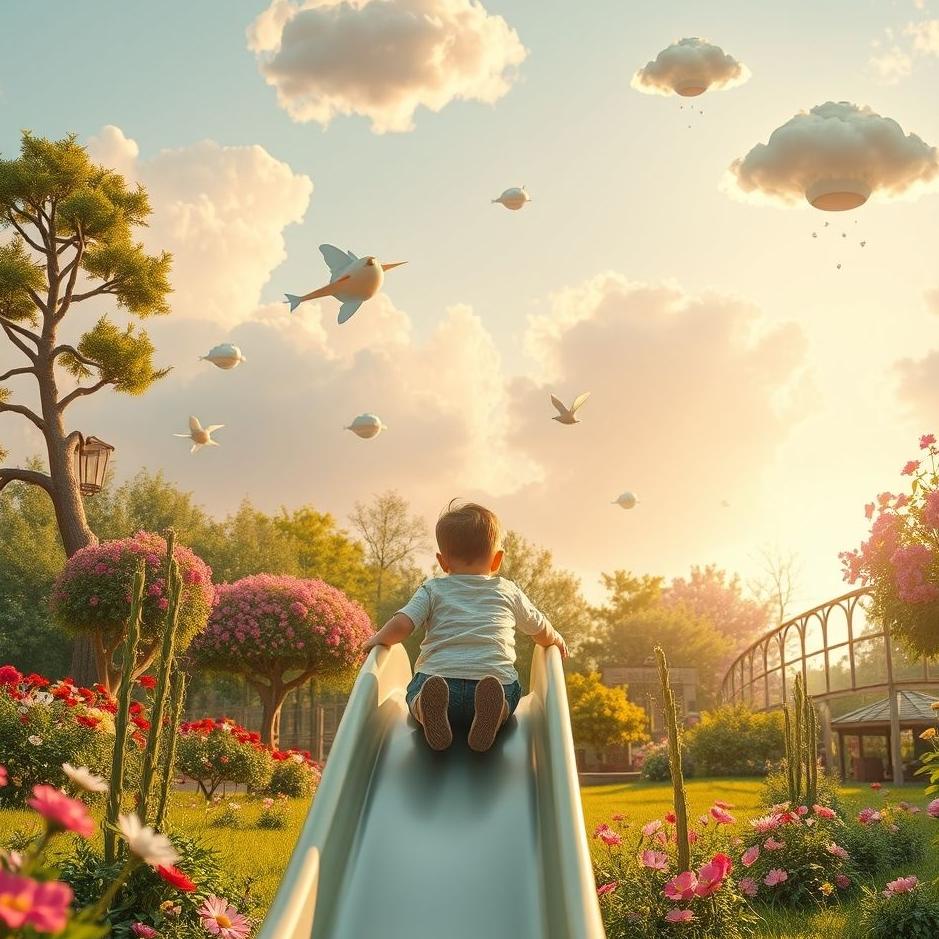 Dream : Sliding in a park in a dream