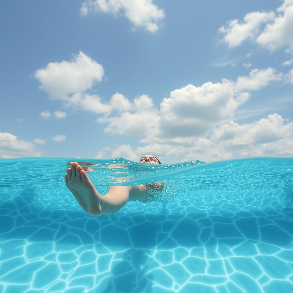 Dream : Sliding into a pool in a dream