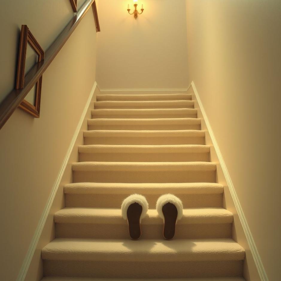 Dream : Slippers on the stairs in a dream