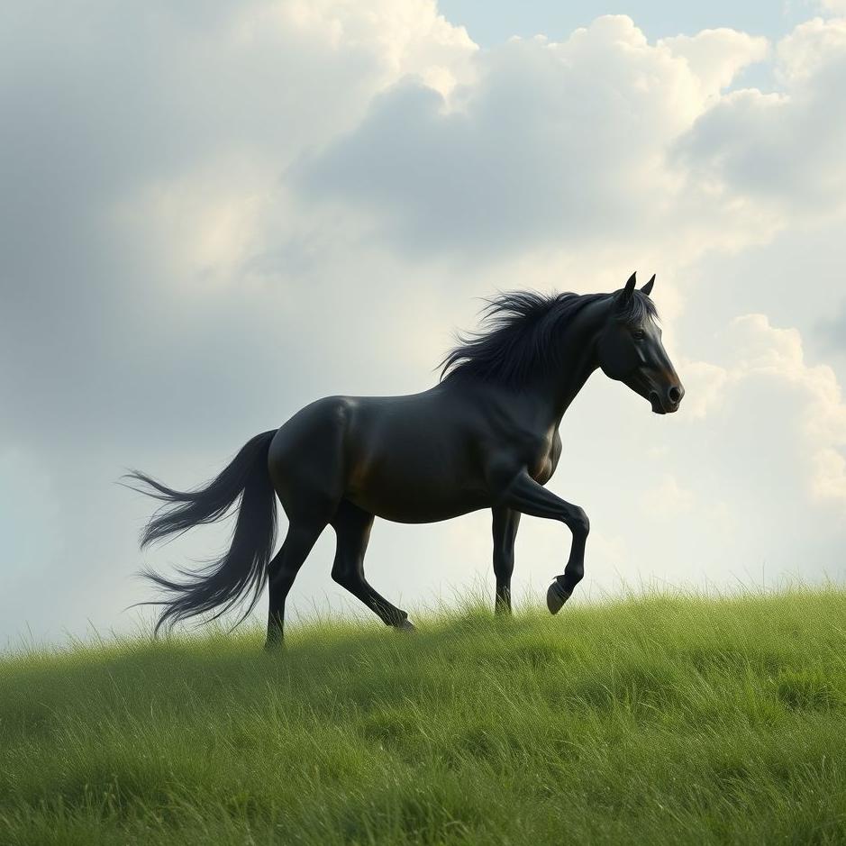 Dream : Small black horse in a dream
