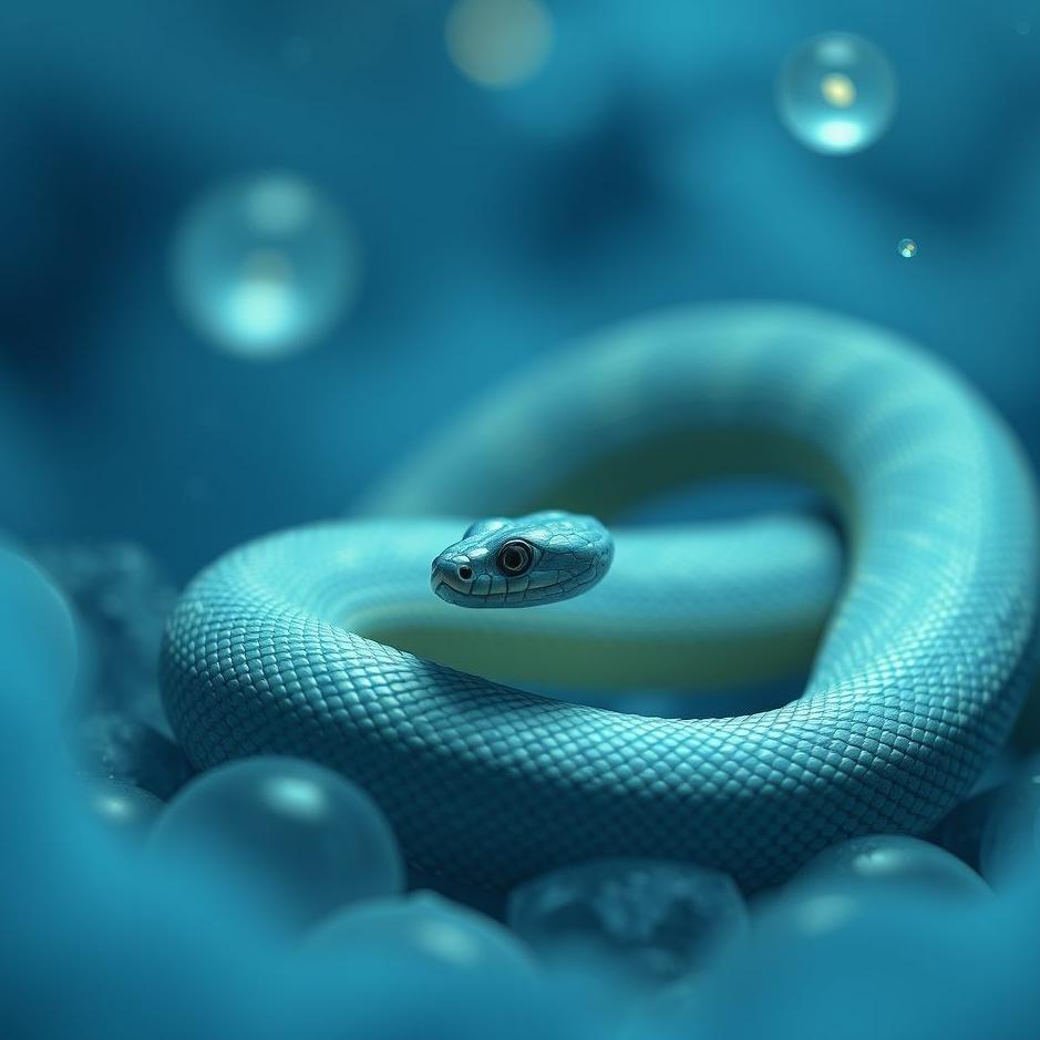 Dream : Small blue snake in a dream