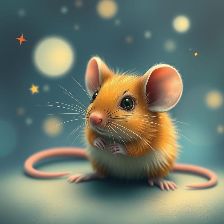 Dream : Small colored mouse in a dream