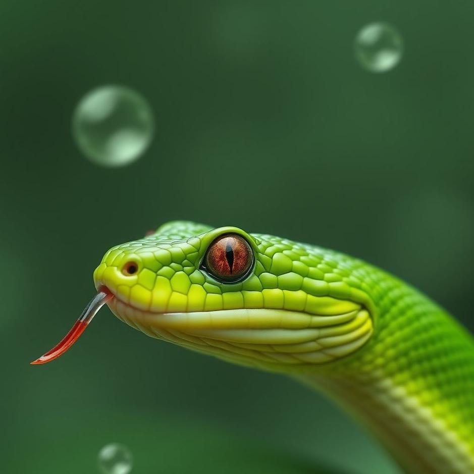 Dream : Small green snake bite in a dream