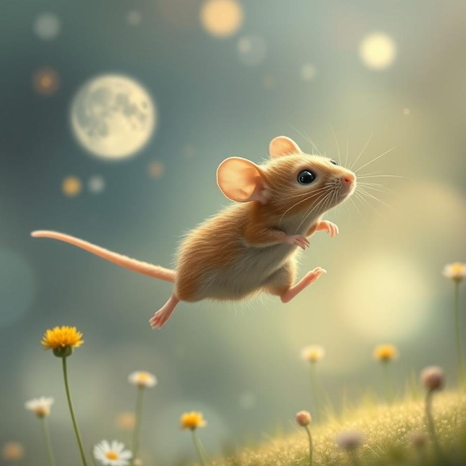 Dream : Small jumping mouse in a dream