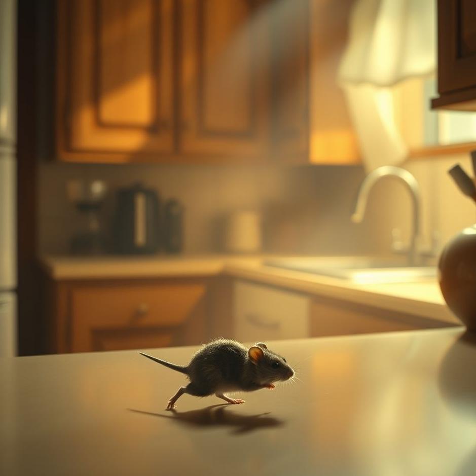 Dream : Small mouse in the kitchen in a dream
