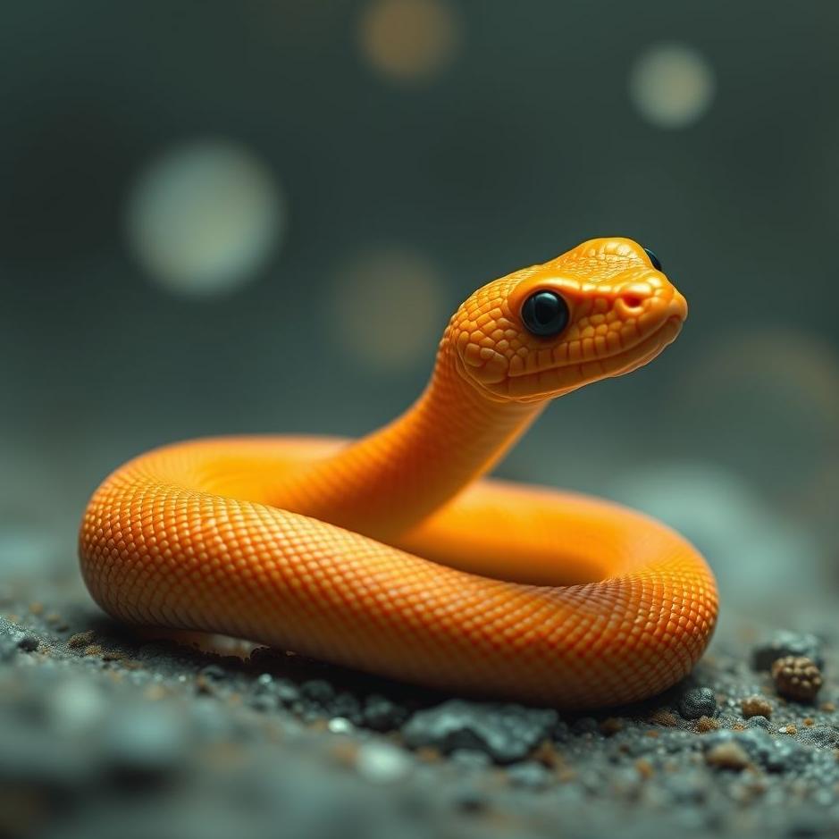 Dream : Small orange snake in a dream