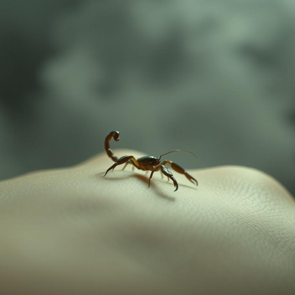 Dream : Small scorpion bite in a dream