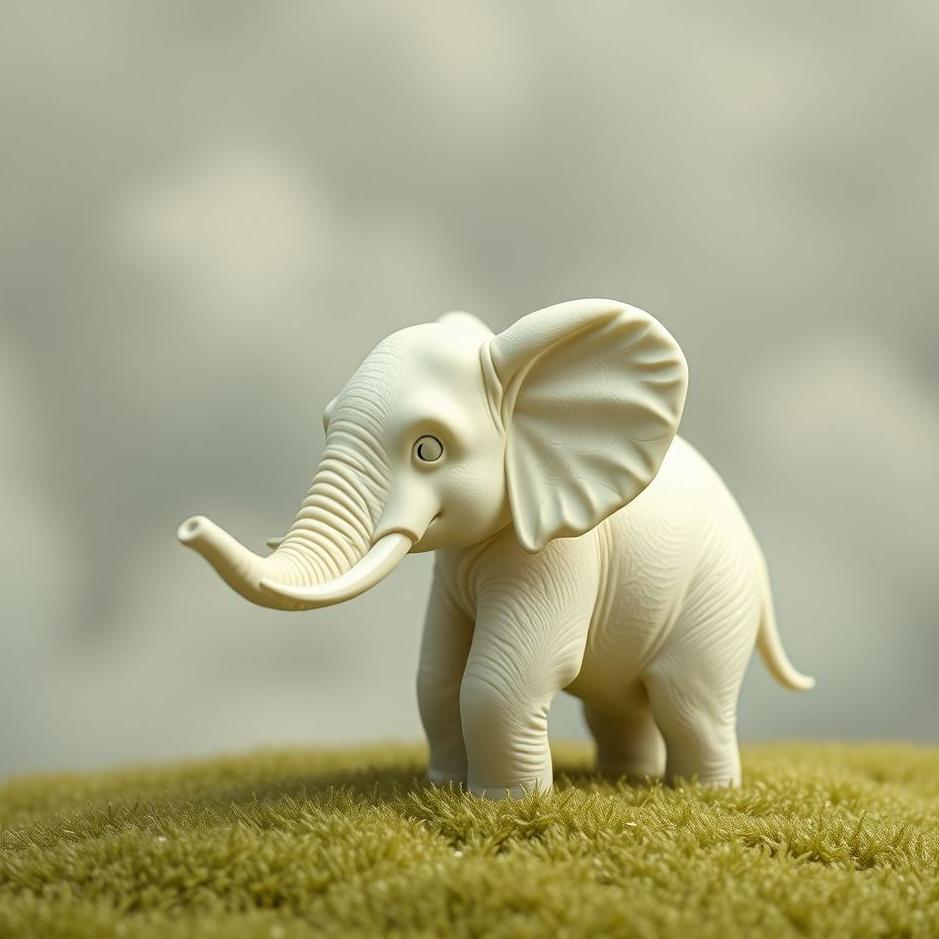 Dream : Small white elephant in a dream