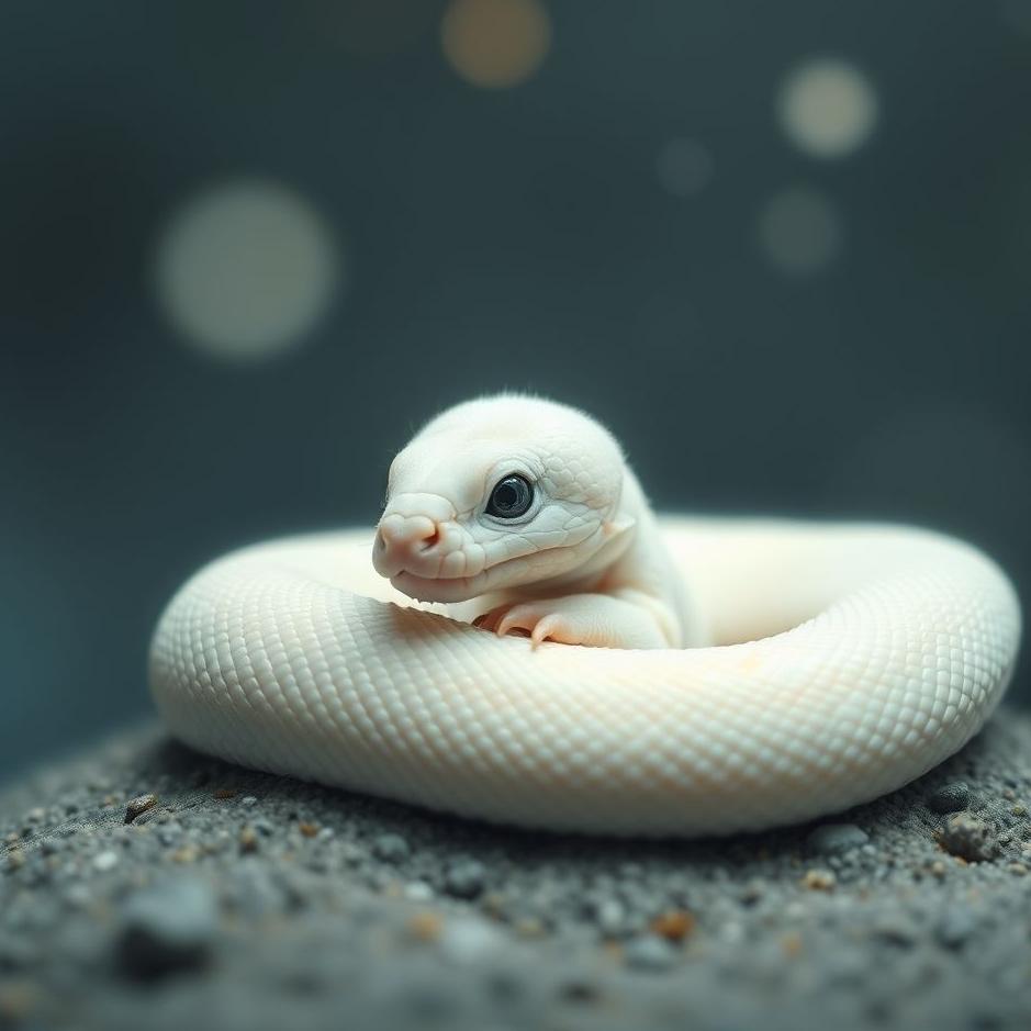 Dream : Small white snake cub in a dream