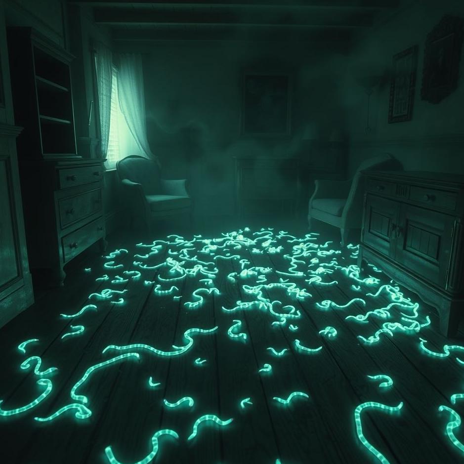 Dream : Small worms in the house in a dream
