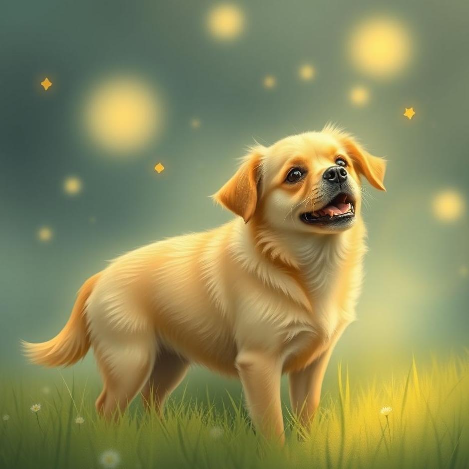 Dream : Small yellow dog in a dream