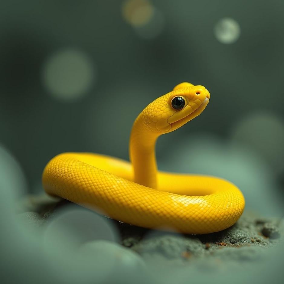 Dream : Small yellow snake in a dream