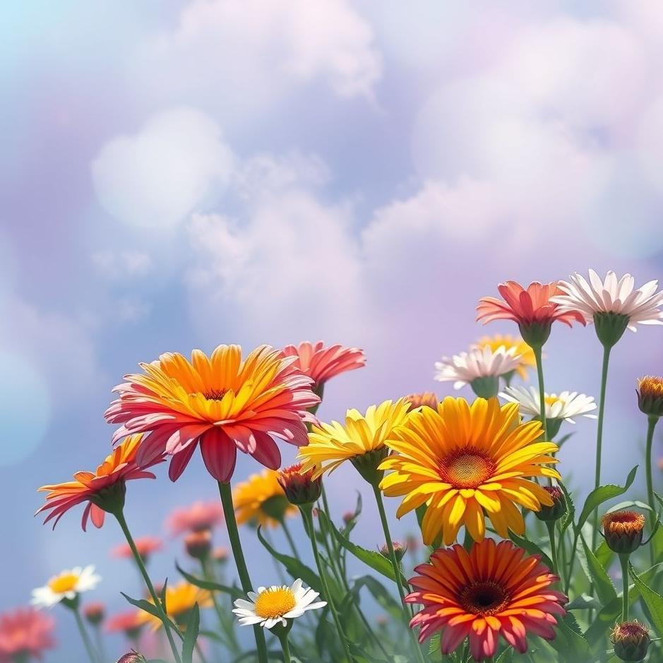 Dream : Smelling colorful flowers in your dream