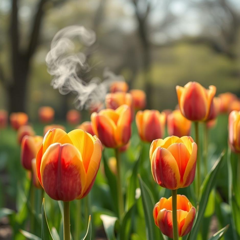 Dream : Smelling tulips in a dream