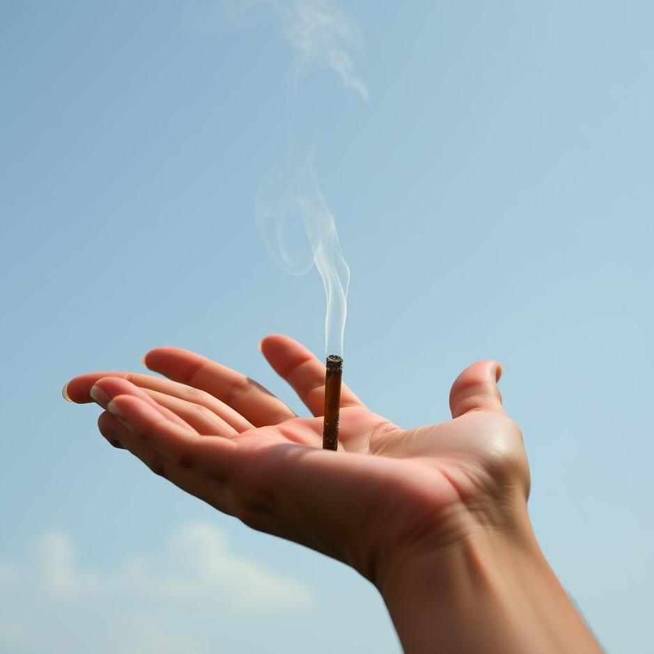 Dream : Smoking on the palm of the dream