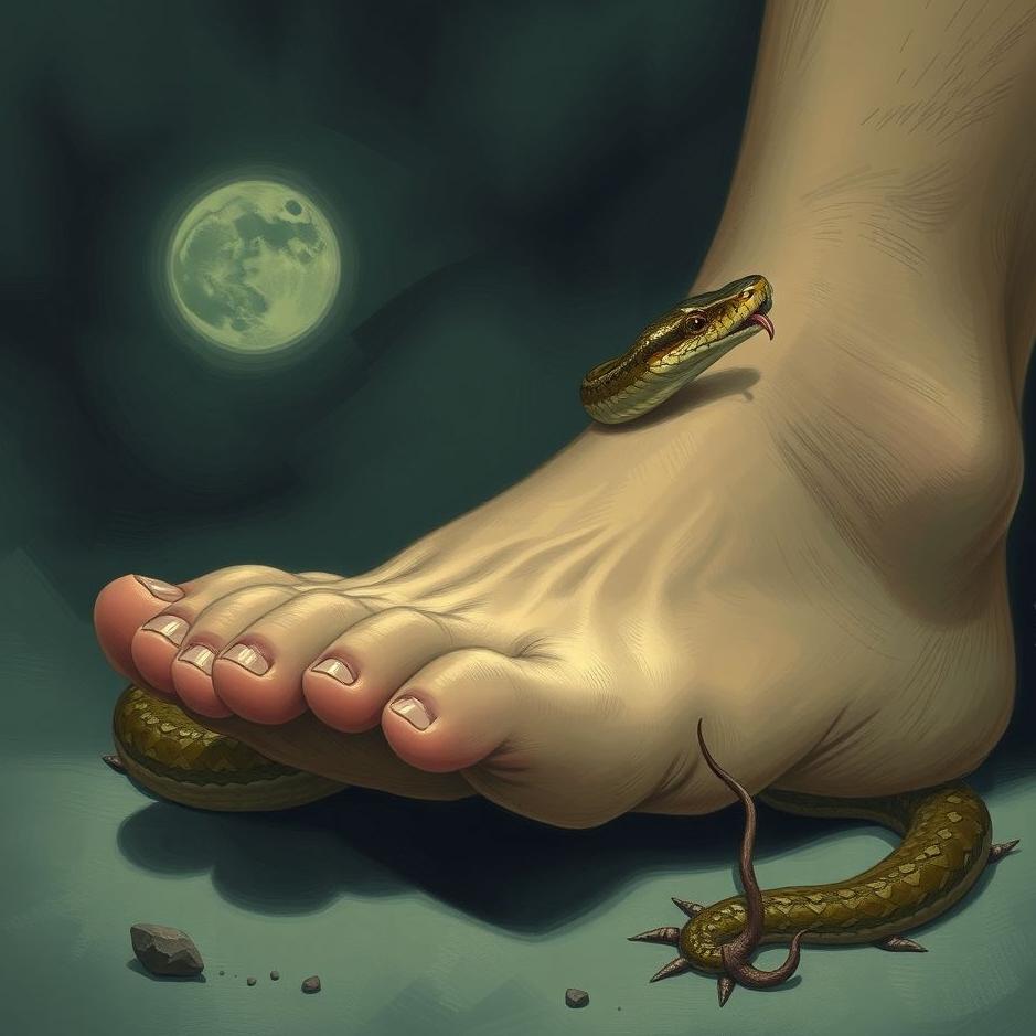 Dream Dictionary : Snake bite from the foot in the dream