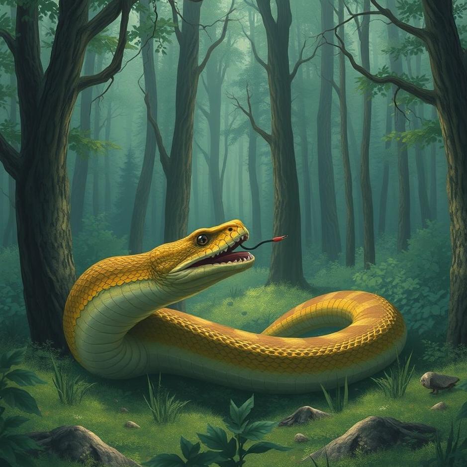Dream : Snake bite in the forest in a dream