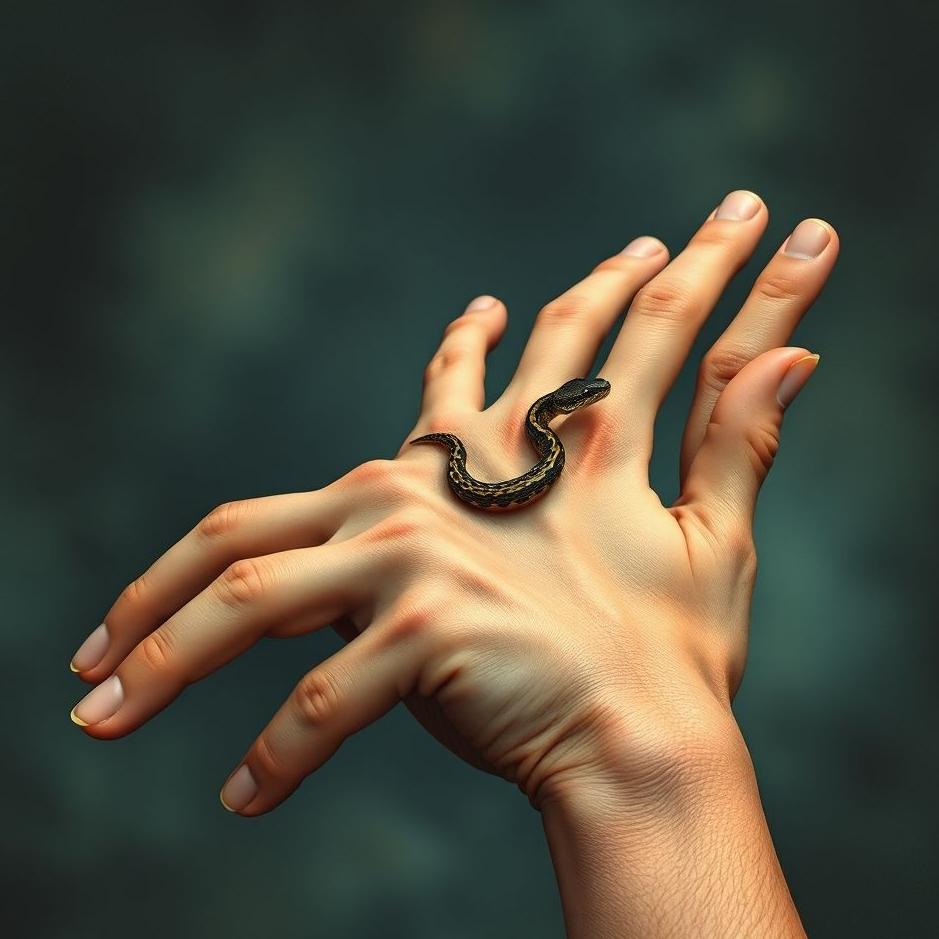 Dream : Snake bite on the left hand in a dream