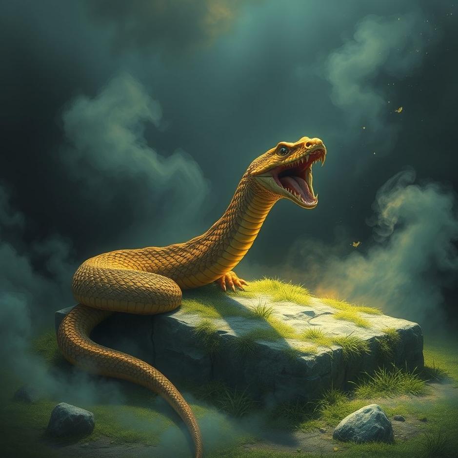 Dream : Snake coming out of a grave in a dream