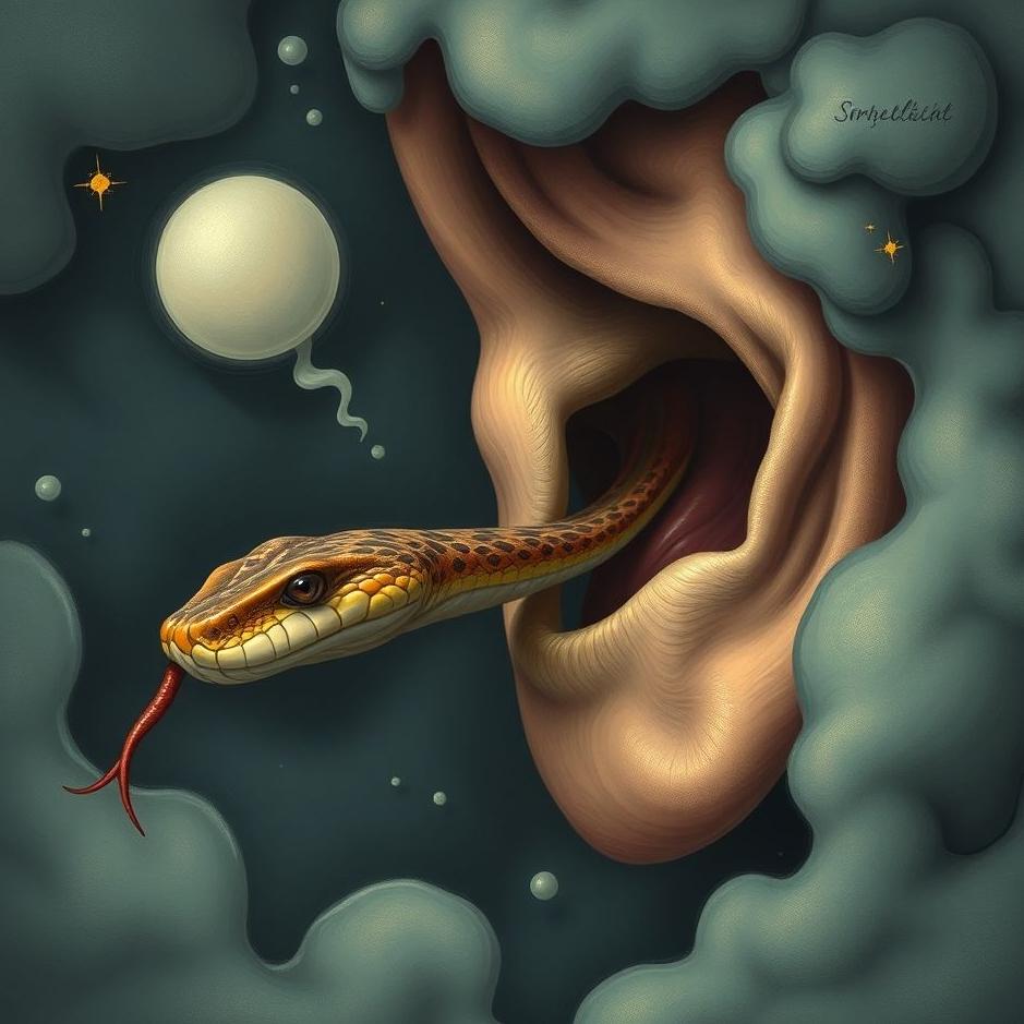 Dream : Snake coming out of the ear in a dream