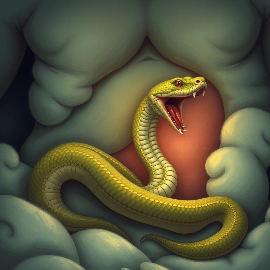 Dream : Snake coming out of your stomach in a dream