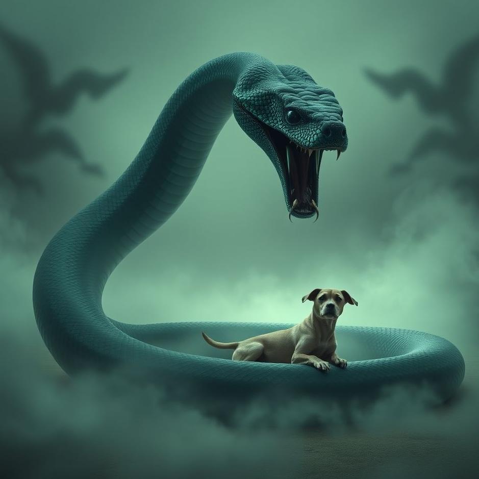 Dream : Snake eating a dog in a dream